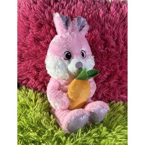 Midwood Brands 14” Pink Plush Bunny rabbit Soft Stuffed Animal Toy W/ Carrot